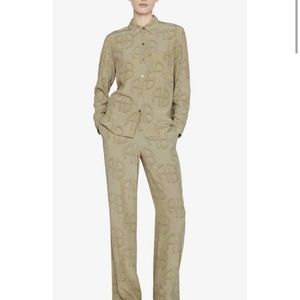 NWT Anine Bing Celadon Pants Green